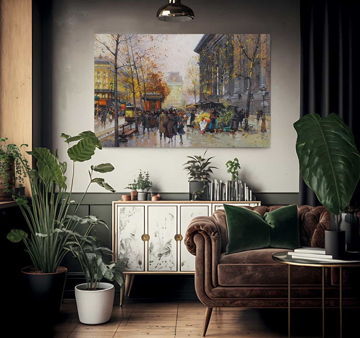 Le Marche Aux Fleurs La Madeleine By Eugene Galien Laloue Fine Art Print