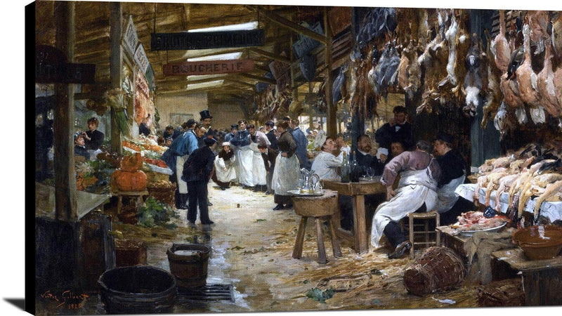 Le Marche Parisien Painting Victor Gabriel Gilbert Canvas Art Fine Art Print