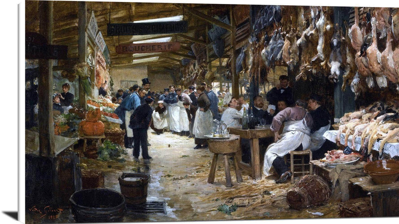 Le Marche Parisien Painting Victor Gabriel Gilbert Canvas Art Fine Art Print