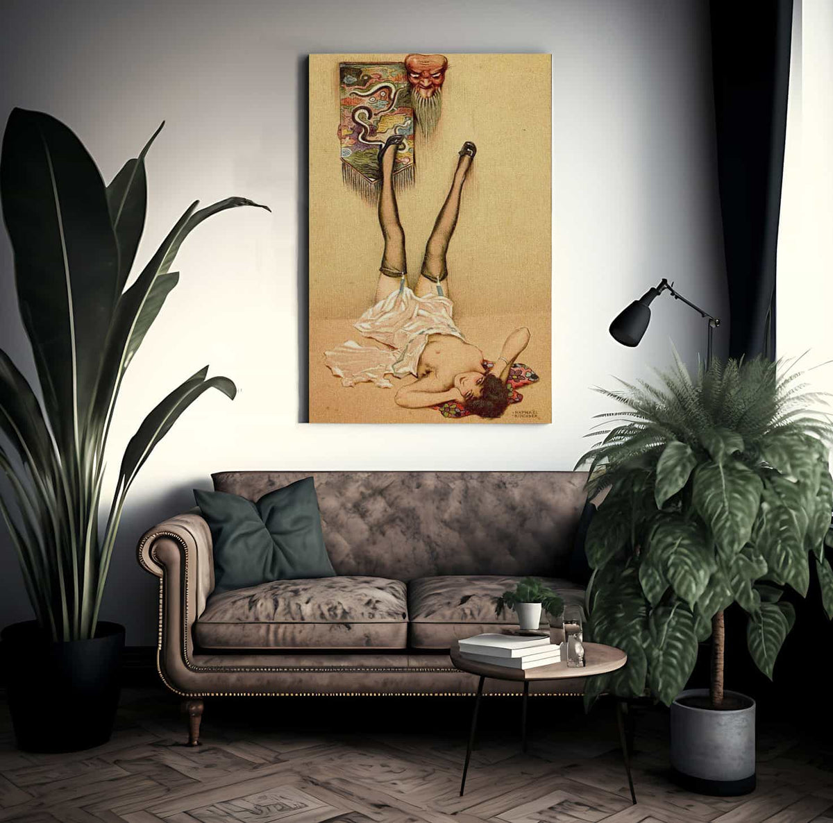 Le Masque Impassible Firstworldwar Com1 By Raphael Kirchner Fine Art Print