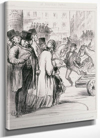 Le Nouveau Paris Comme C'est Heureux Pour Les Gens Presses Qu'on Ait Elargi Les Voies De Communication (The New Paris) By Honore Daumier Fine Art Print