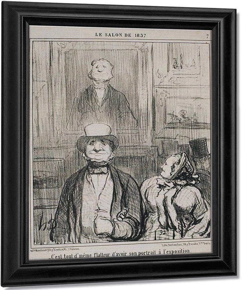 Le Public Du Salon Dis Donc, Not'homme, Faut Y... By Honore Daumier Fine Art Print