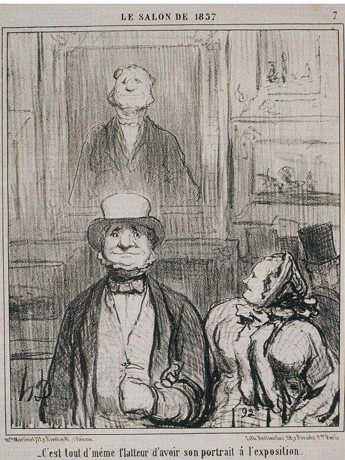 Le Public Du Salon Dis Donc, Not'homme, Faut Y... By Honore Daumier Fine Art Print