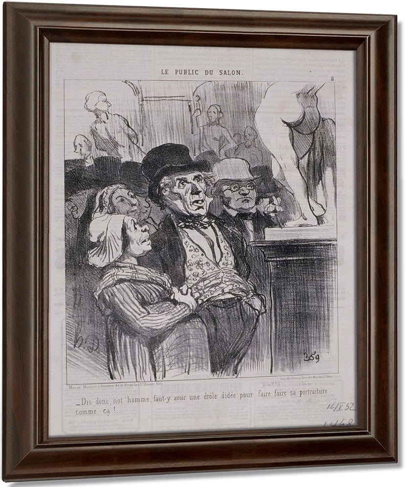 Le Public Du Salon Dis Donc, Not'homme, Faut Y... By Honore Daumier Fine Art Print