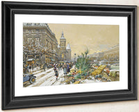 Le Quai Aux Fleurs Et La Conciergerie By Eugene Galien Laloue Fine Art Print