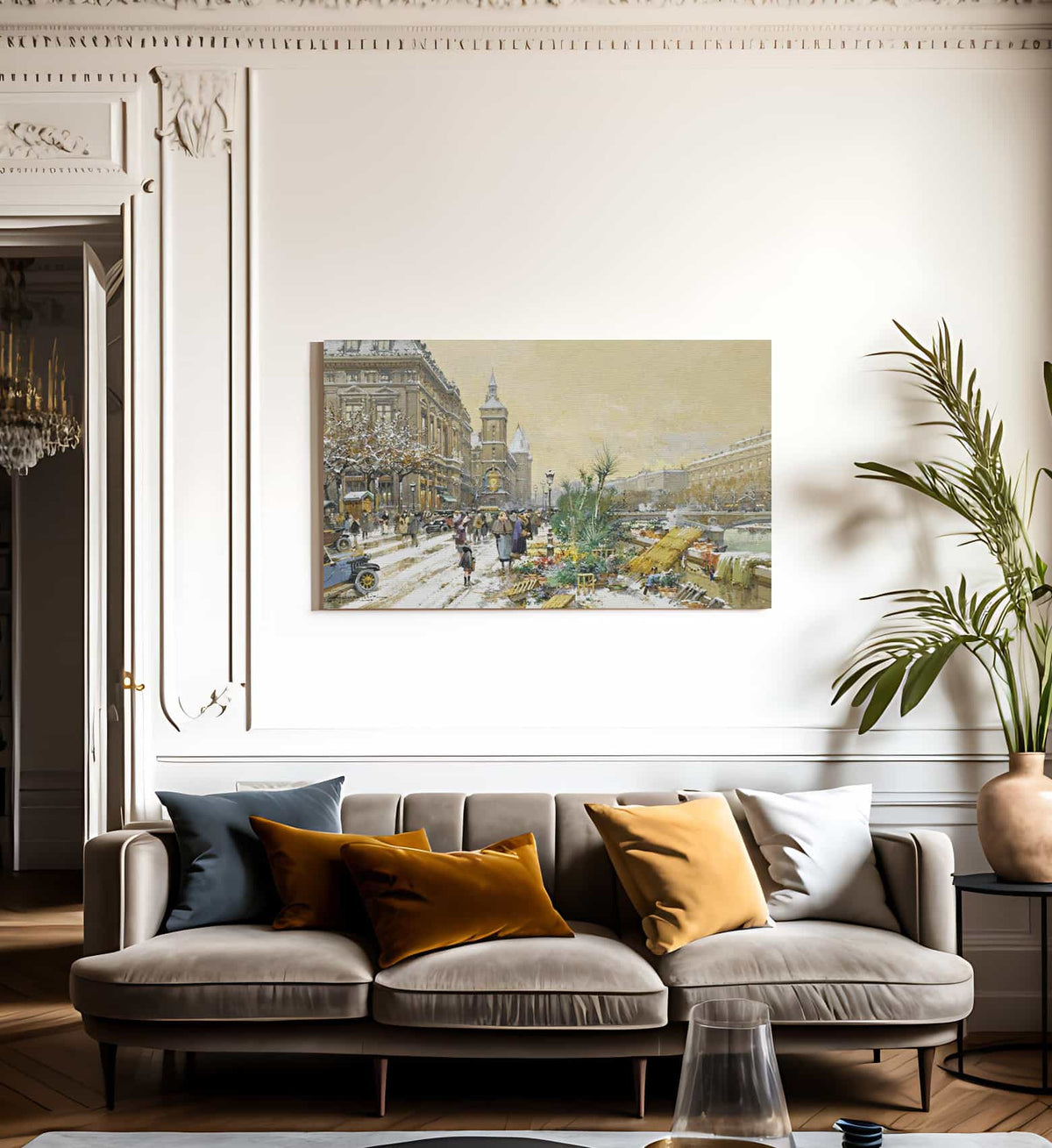 Le Quai Aux Fleurs Et La Conciergerie By Eugene Galien Laloue Fine Art Print