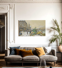 Le Quai Aux Fleurs Et La Conciergerie By Eugene Galien Laloue Fine Art Print