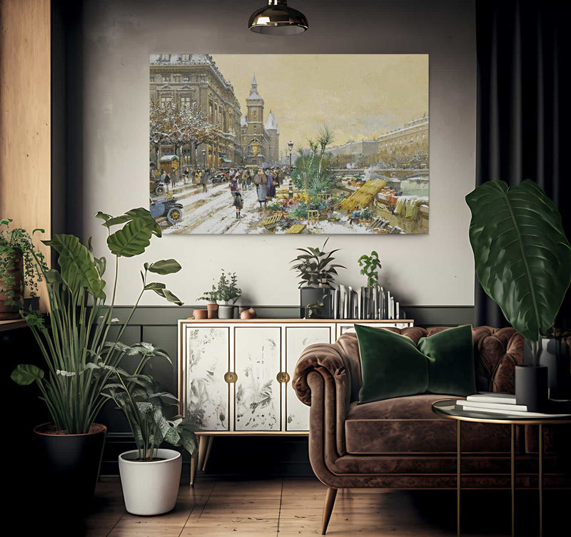 Le Quai Aux Fleurs Et La Conciergerie By Eugene Galien Laloue Fine Art Print