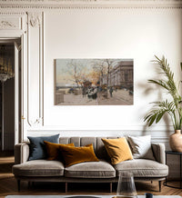 Le Quai Du Louvre By Eugene Galien Laloue Fine Art Print