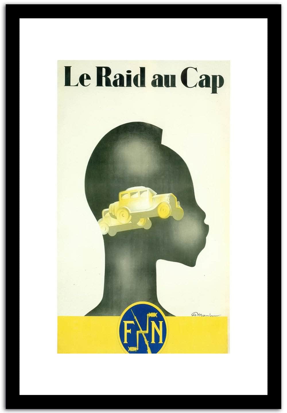 Le Raid Au Cap Vintage Racing Poster Fine Art Print