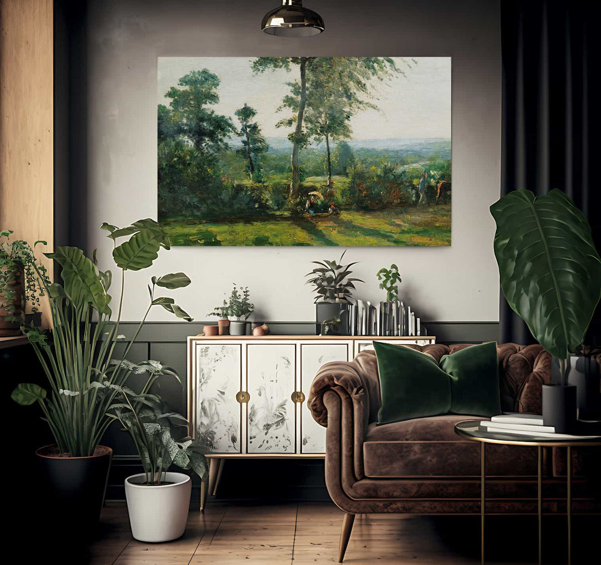 Le Repos Dans La Campagne By Karl Ouren Fine Art Print