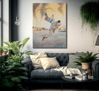 Leaping Warrior Arabian Nights Book Illustration By Rene Bull Fine Art Print