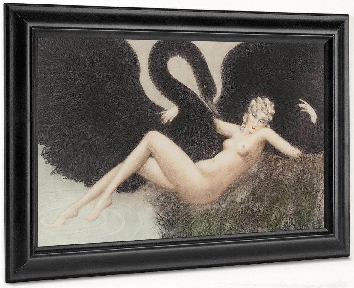Leda And The Swan 1934 By Louis Icart Fine Art Print