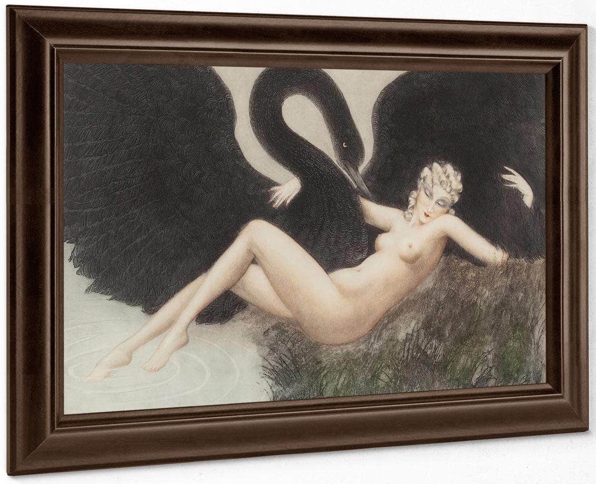 Leda And The Swan 1934 By Louis Icart Fine Art Print