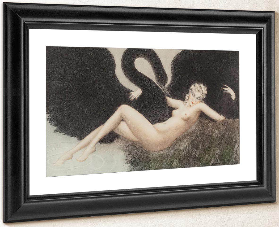 Leda And The Swan 1934 By Louis Icart Fine Art Print