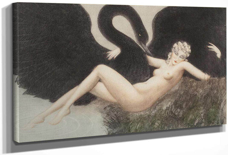 Leda And The Swan 1934 By Louis Icart Fine Art Print
