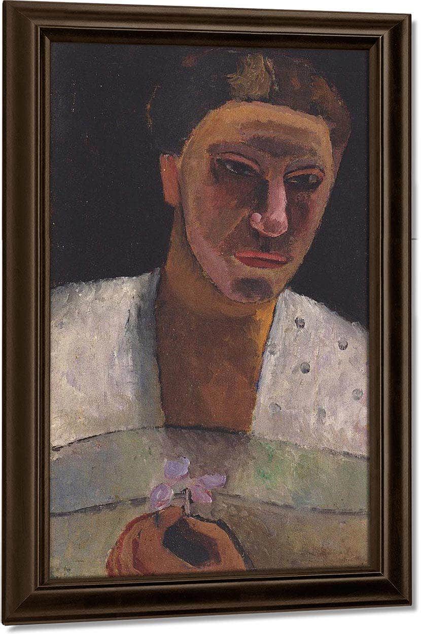 Lee Hoetger With Flower By Paula Modersohn Becker Fine Art Print