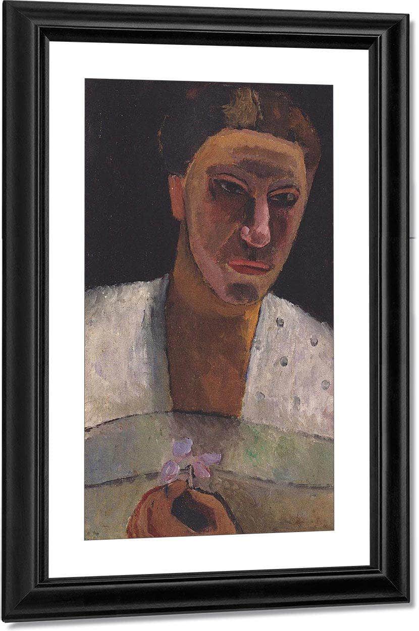 Lee Hoetger With Flower By Paula Modersohn Becker Fine Art Print
