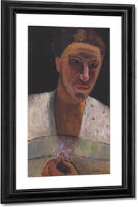 Lee Hoetger With Flower By Paula Modersohn Becker Fine Art Print