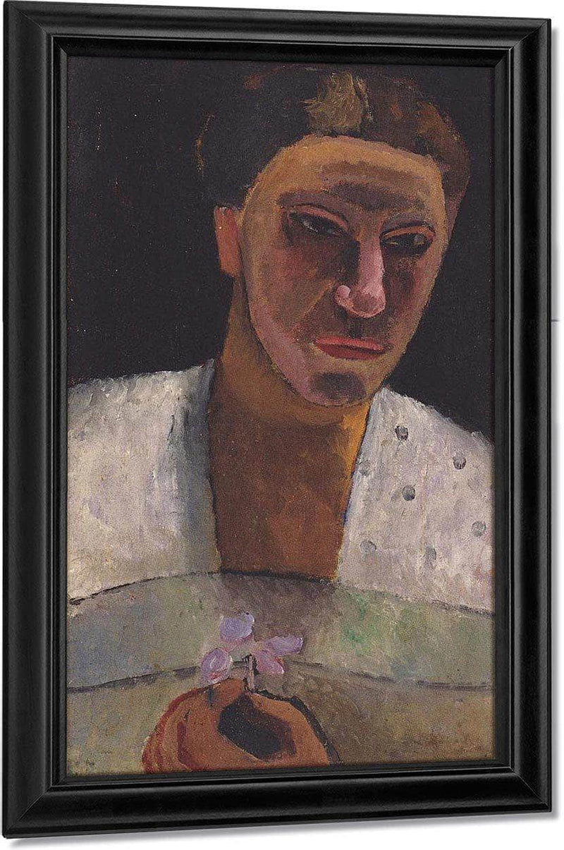 Lee Hoetger With Flower By Paula Modersohn Becker Fine Art Print