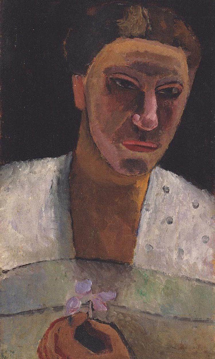 Lee Hoetger With Flower By Paula Modersohn Becker Fine Art Print