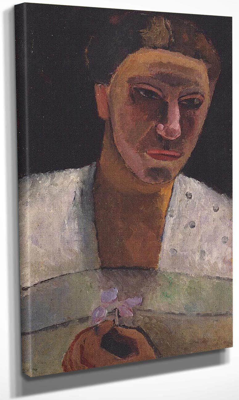 Lee Hoetger With Flower By Paula Modersohn Becker Fine Art Print