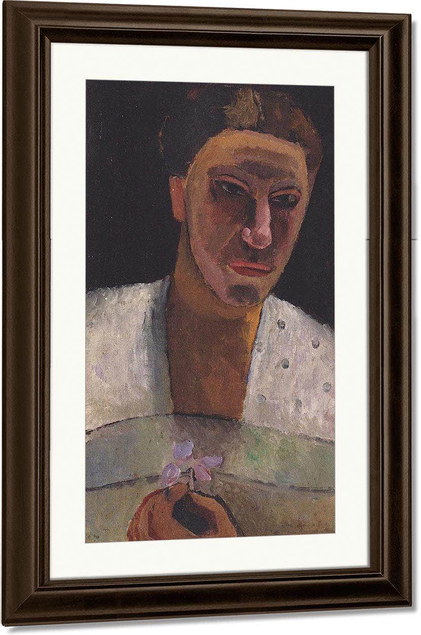 Lee Hoetger With Flower By Paula Modersohn Becker Fine Art Print