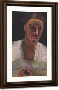 Lee Hoetger With Flower By Paula Modersohn Becker Fine Art Print