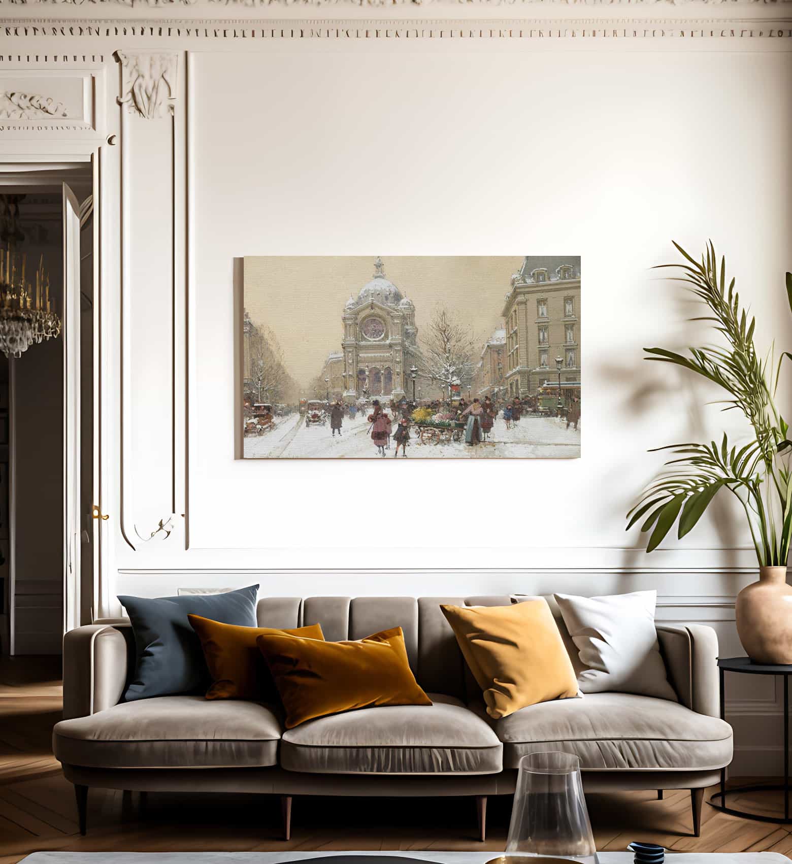 Leglise Saint Augustin By Eugene Galien Laloue Fine Art Print