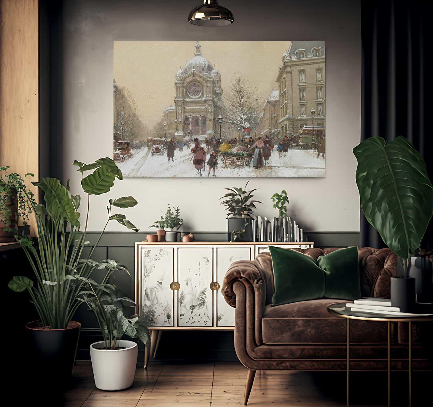 Leglise Saint Augustin By Eugene Galien Laloue Fine Art Print