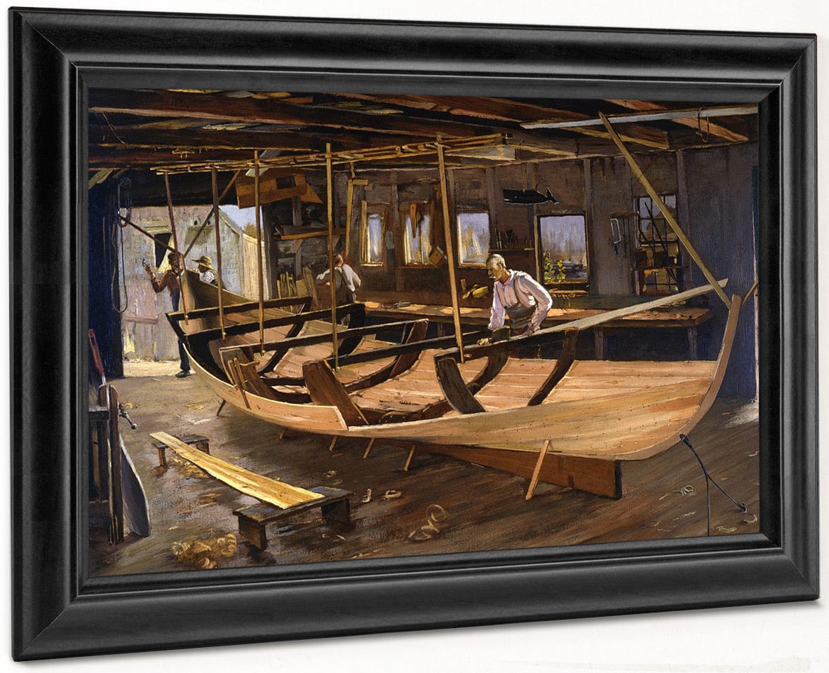 Leonard's Boat Shop By Clement Nye Swift Fine Art Print