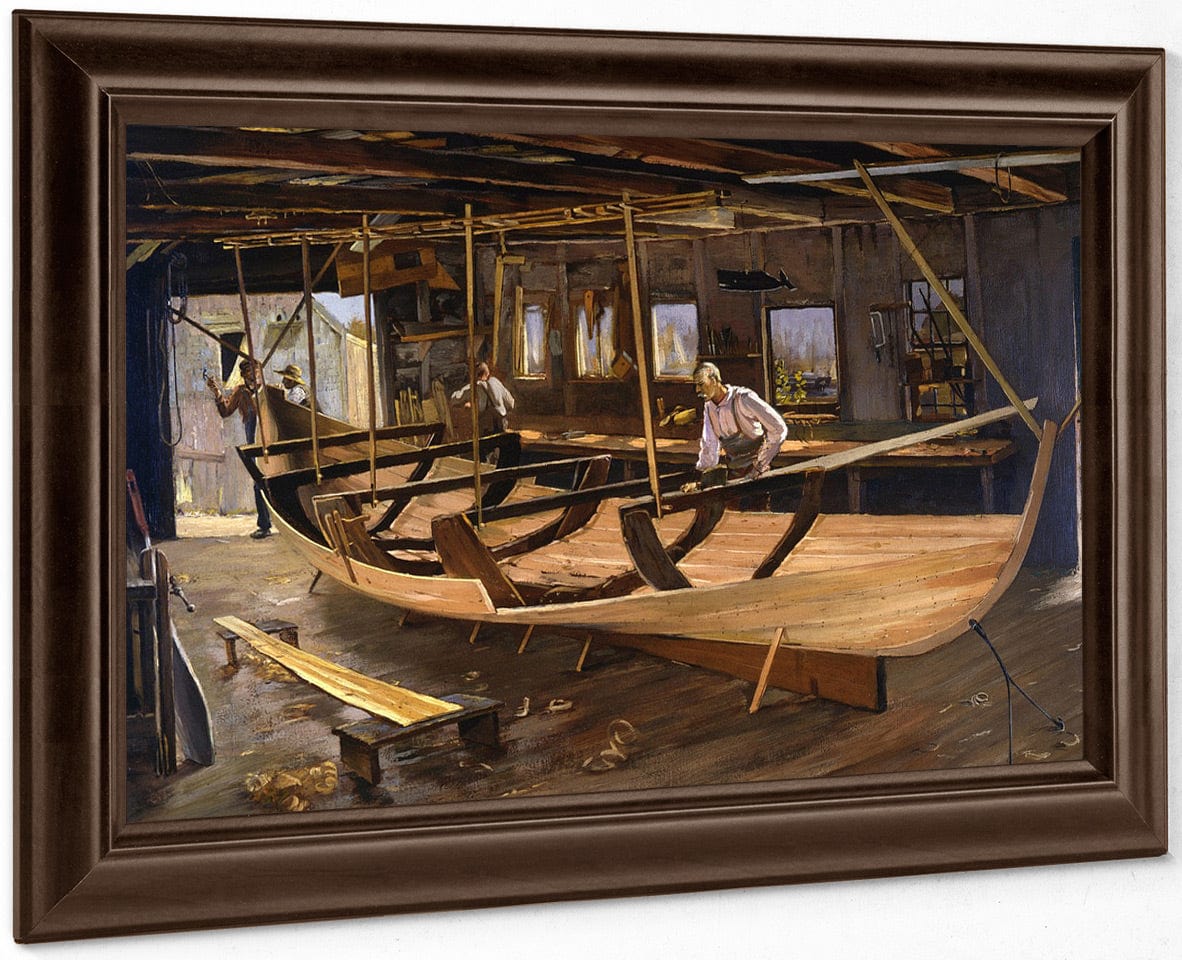 Leonard's Boat Shop By Clement Nye Swift Fine Art Print