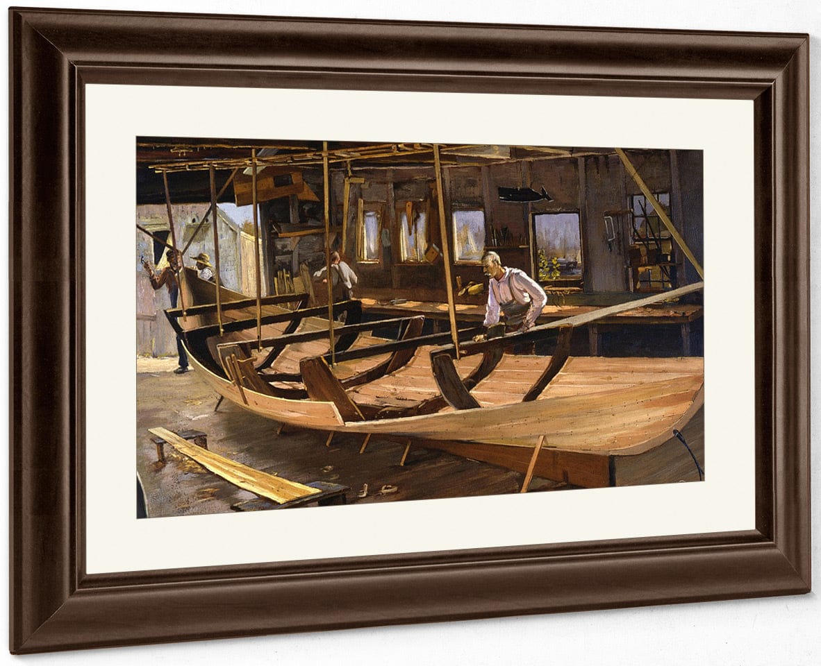 Leonard's Boat Shop By Clement Nye Swift Fine Art Print