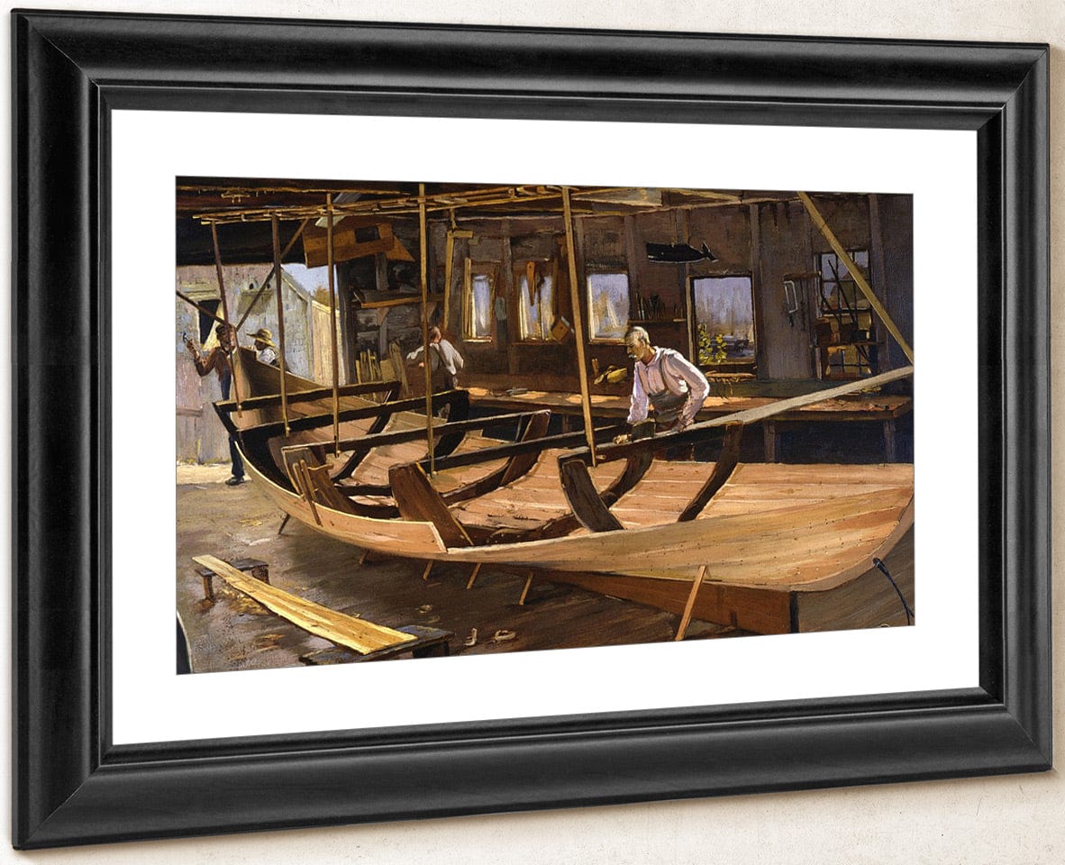 Leonard's Boat Shop By Clement Nye Swift Fine Art Print