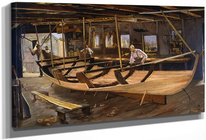 Leonard's Boat Shop By Clement Nye Swift Fine Art Print