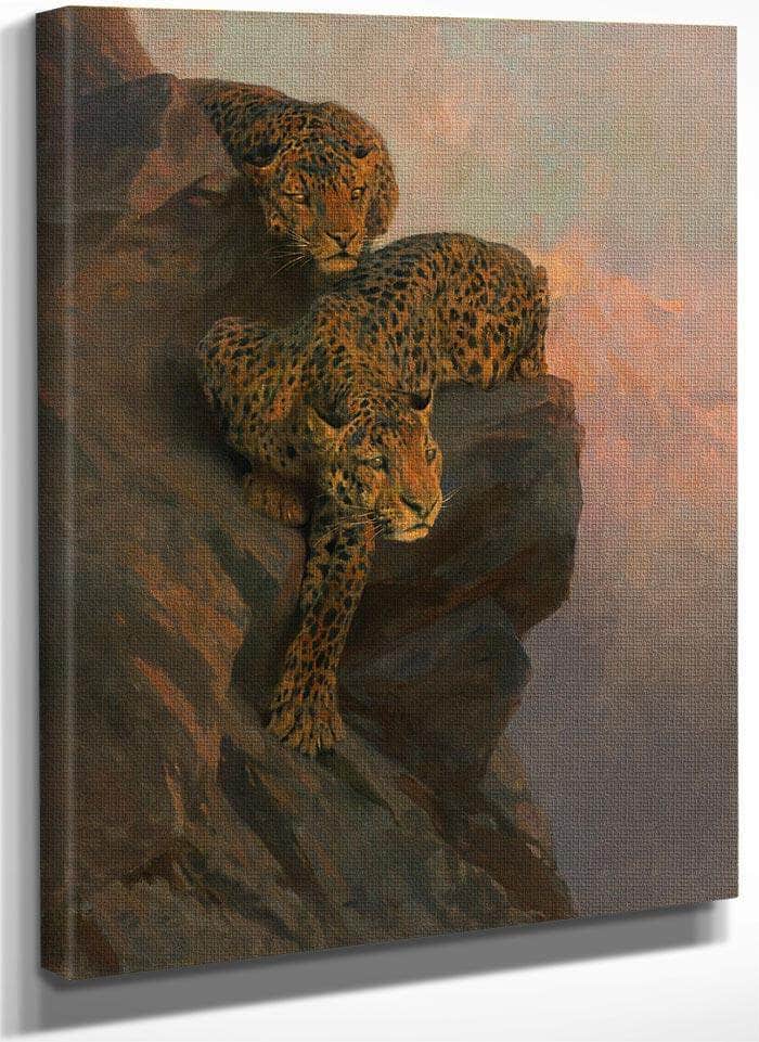 Leopards On The Lookout By Arthur Wardle Fine Art Print