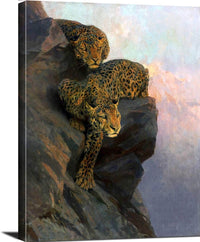 Leopards On The Lookout Painting Arthur Wardle Canvas Art Fine Art Print