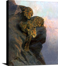 Leopards On The Lookout Painting Arthur Wardle Canvas Art Fine Art Print
