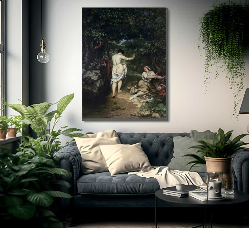 Les Baigneuses By Jean Desire Gustave Courbet Fine Art Print
