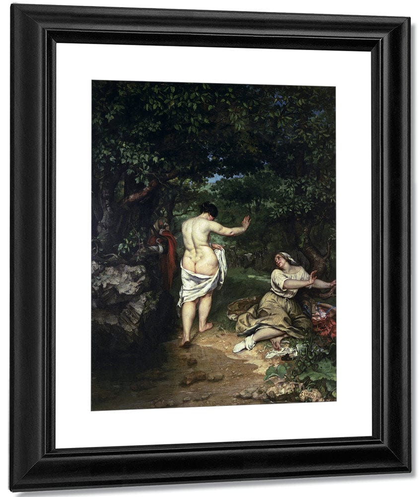 Les Baigneuses By Jean Desire Gustave Courbet Fine Art Print
