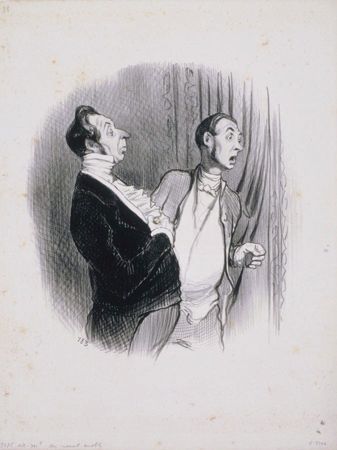 Les Beaux Jours De La Vie Un Nouvel Anobli By Honore Daumier Fine Art Print