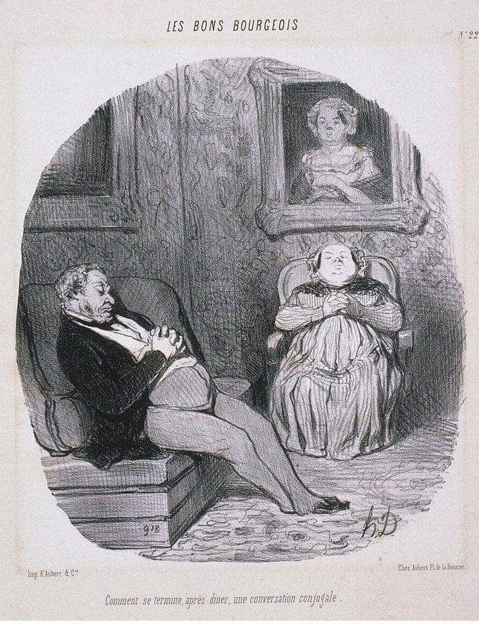 Les Beaux Jours De La Vie  Un Nouvel Anobli By Honore Daumier Fine Art Print