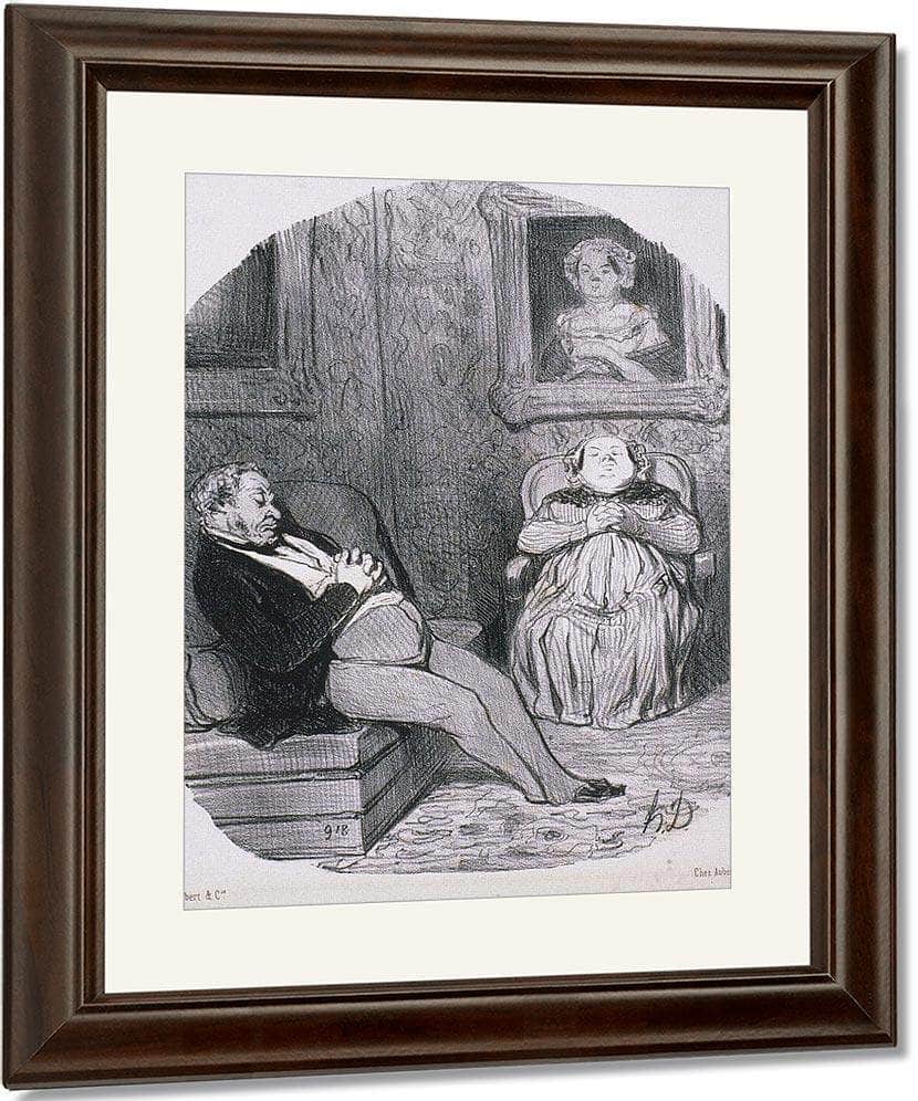 Les Beaux Jours De La Vie  Un Nouvel Anobli By Honore Daumier Fine Art Print