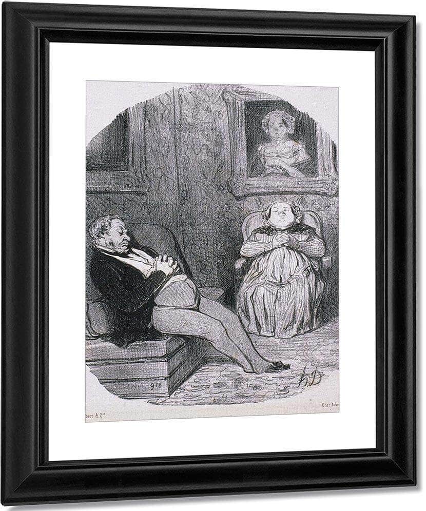 Les Beaux Jours De La Vie  Un Nouvel Anobli By Honore Daumier Fine Art Print