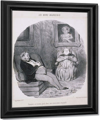 Les Bons Bourgeois  Comment Se Termine...Une Conversation Conjugale By Honore Daumier Fine Art Print
