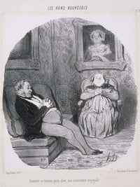 Les Bons Bourgeois  Comment Se Termine...Une Conversation Conjugale By Honore Daumier Fine Art Print