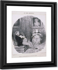 Les Bons Bourgeois  Comment Se Termine...Une Conversation Conjugale By Honore Daumier Fine Art Print