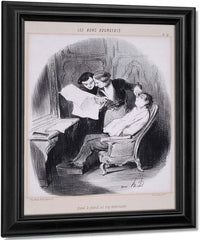 Les Bons Bourgeois Quand Le Journal Est Trop Interessant By Honore Daumier Fine Art Print
