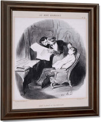 Les Bons Bourgeois Quand Le Journal Est Trop Interessant By Honore Daumier Fine Art Print
