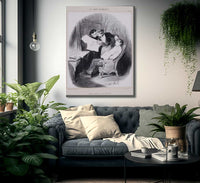 Les Bons Bourgeois Quand Le Journal Est Trop Interessant By Honore Daumier Fine Art Print